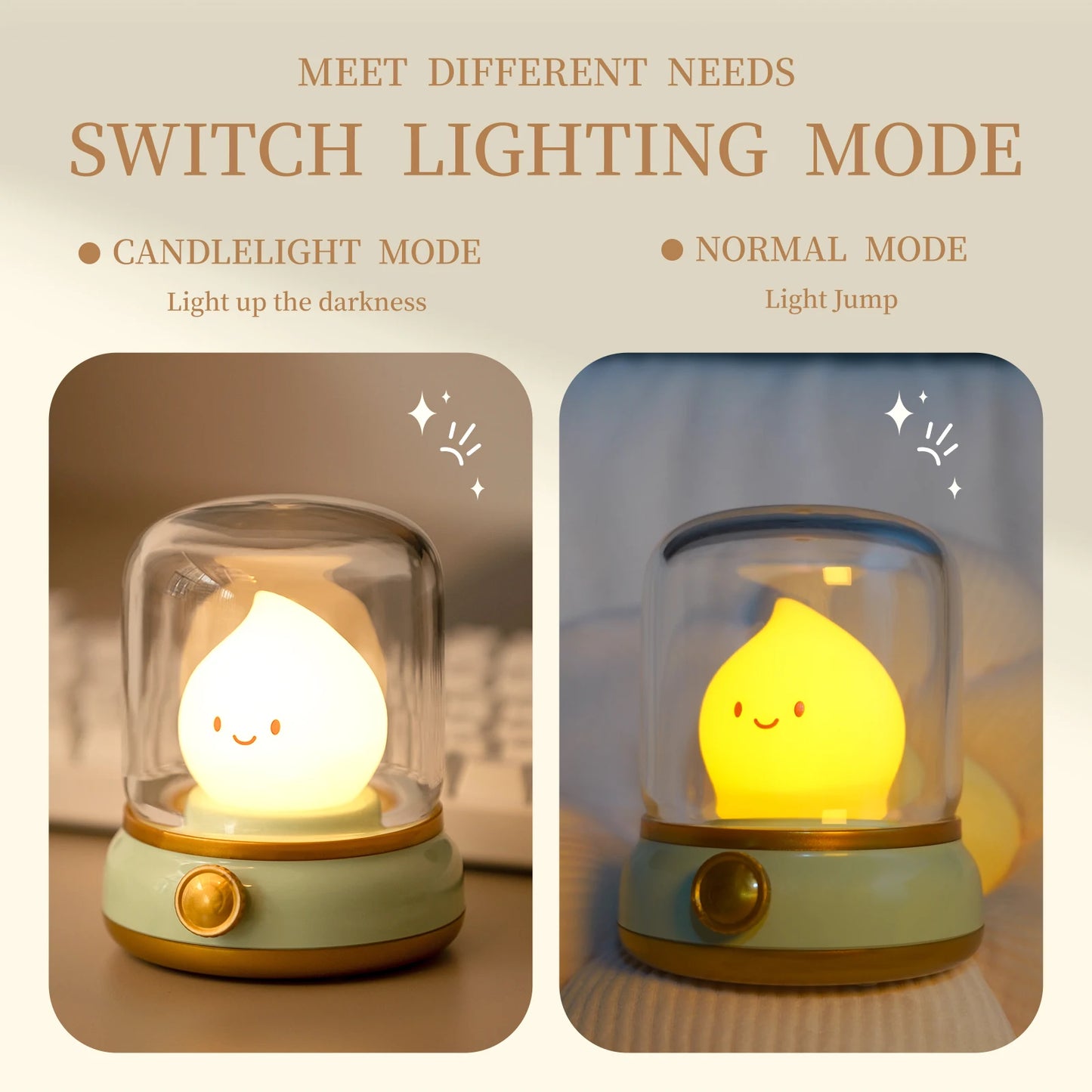 Mini Desktop LED Night Lamp - Cute USB Rechargeable Cartoon Table Lamp for Coffee Bar, Home Decor, and Bedroom