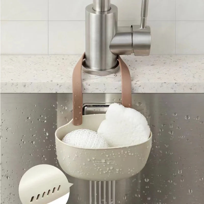 Aluminum Kitchen Sink Drain Rack - Sponge Storage, Soap Holder, Faucet Organizer, and Drainer Shelf for Bathroom Accessories