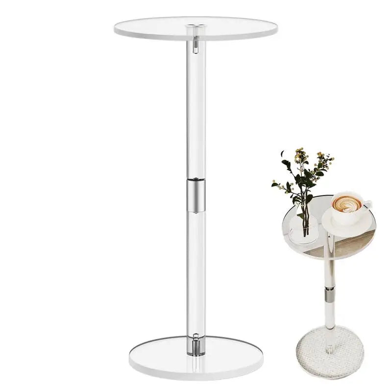 Acrylic Transparent Coffee Table Clear Drink Table Small Round End Modern Living Room Side Table Acrylic desk Home Decorations