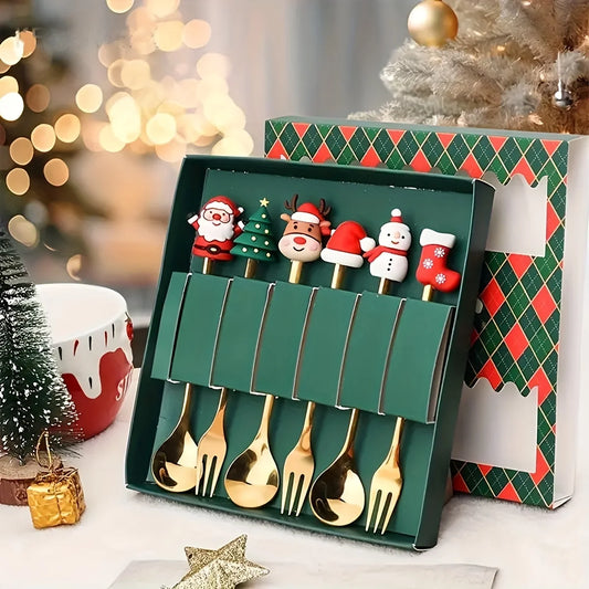 Christmas Fork And Spoon Set