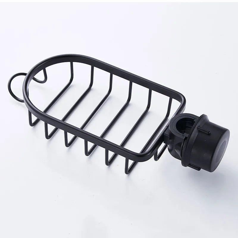 Aluminum Kitchen Sink Drain Rack - Sponge Storage, Soap Holder, Faucet Organizer, and Drainer Shelf for Bathroom Accessories