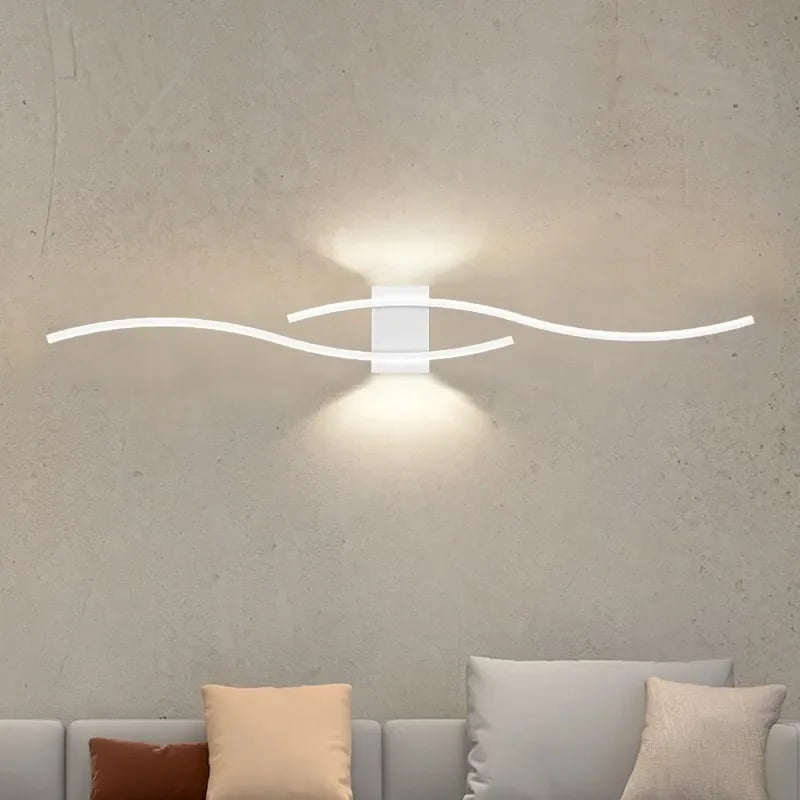 Moder LED Wall Lamp Long Strip led Wall Sconce Living Room TV Background Decor Bedroom Stair Home Indoor Lighting Fixture